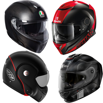 Carbon motorcycle helmets