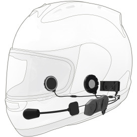 Sena Headset 10R motorcycle communication ultra-flat with Bluetooth 4.1 4-way intercom up to 900m