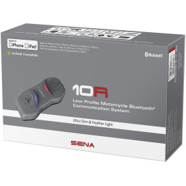 Sena Headset 10R motorcycle communication ultra-flat with Bluetooth 4.1 4-way intercom up to 900m