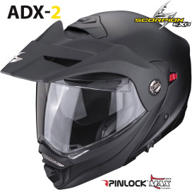 Scorpion flip-up helmet ADX-2 with sun visor and Max Vision Pinlock ECE 22.06