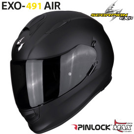 Scorpion full face helmet EXO-491 with sun visor and ECE 22.06