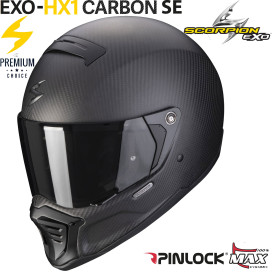 Scorpion full face helmet EXO-HX1 CARBON SE Premium street fight helmet with Max Vision Pinlock and sun visor
