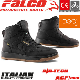 Falco HARLEM motorbike shoes men CE with D3O protectors Air-Tech