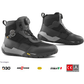 Falco Reddyx motorbike boots CE waterproof mid-cut turn-shoe fastening Air-Tech lining D3O protectors
