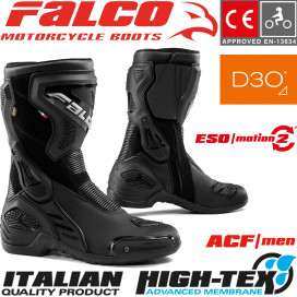 Falco Fenix 3 WTR motocross motorbike boots waterproof CE with ESO-Motion 2.1 and D3O protectors