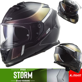 LS2 full face helmet FF800 STORM with sun visor and Max Vision Pinlock