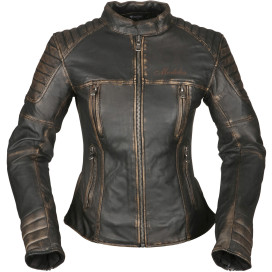 Modeka leather jacket KALEA LADY for women in a retro look with quilting ventilation and protectors