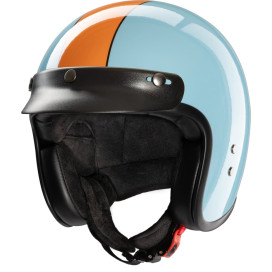 Redbike jet helmet RB-801 Gasoline fiberglass ECE 22.06 including helmet peak