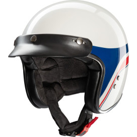 Redbike open face helmet RB-803 Silverstone fiberglass ECE 22.06 including helmet peak