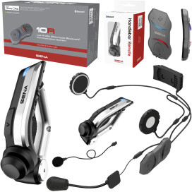 Sena Headset 10R motorcycle communication ultra-flat with Bluetooth 4.1 4-way intercom up to 900m