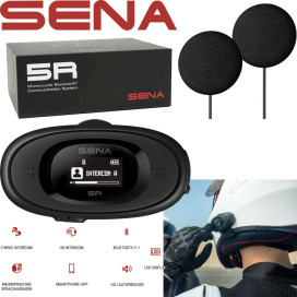 Sena 5R motorcycle Bluetooth headset with 5.1 HD loudspeaker and 2-way intercom