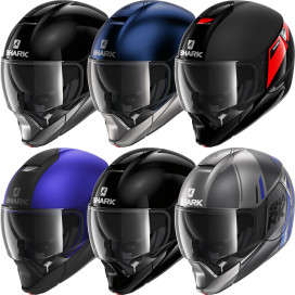 Shark modular helmet EVOJET with sun visor and dual approval as a jet and full-face helmet