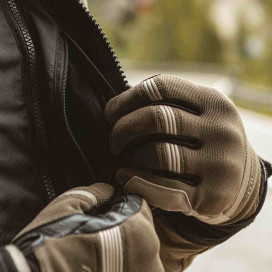 Modeka Sukaya motorcycle gloves CE leather 4-way stretch temperfoam touch tip