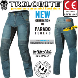 Trilobite motorcycle jeans PARADO CIRCUIT for men CE AAA aramid pants slim fit with SAS-TEC level 2 protectors