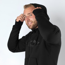 iXS Rapid 1.0 motorcycle hoodie CE protectors mesh aramid thumb loops
