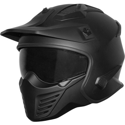 Germot modular helmet GM 44 Jet and with Combat StreetFight Jet helmet ECE 22.05 incl. 2 visors