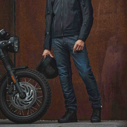 Modeka Bratt motorcycle jeans CE AAA Cordura CoolMax 5-pocket with Flying Bats protectors