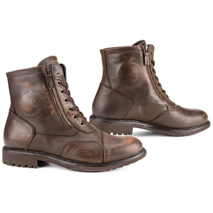 Falco motorcycle boots AVIATOR leather waterproof High-Tex CE double zipper D3O