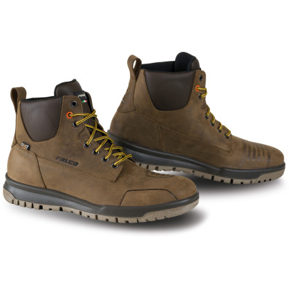 Falco motorcycle shoes PATROL leather waterproof with D3O ankle protectors and CE certification