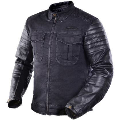 Trilobite motorcycle jacket ACID SCRAMBLER denim leather with thermal lining aramid protectors