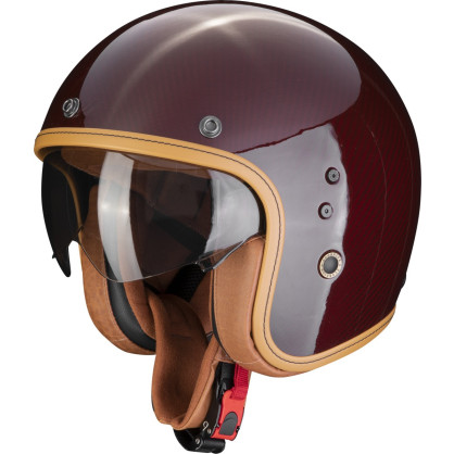 Scorpion jet helmet BELFAST EVO CARBON extremely light ECE 22.06 with sun visor