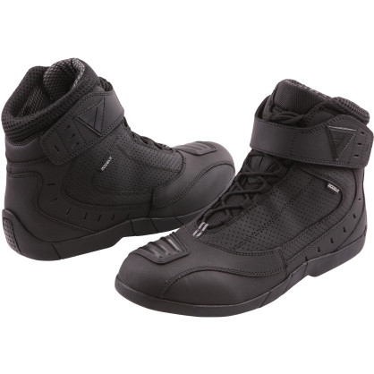 Modeka Motorcycle Shoes Black Rider CE Sport Boots Leather with ankle and shift reinforcements
