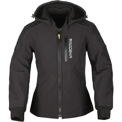 Modeka softshell motorcycle hoodie CLARKE LADY for women waterproof removable thermal vest with protectors