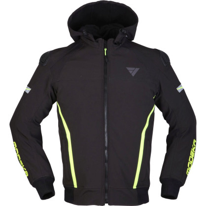 Modeka softshell hoodie CLARKE SPORT motorcycle jacket waterproof CE A with protectors and thermal lining