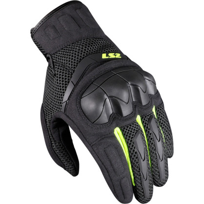LS2 KUBRA MAN motorcycle gloves CE 3D mesh pre-curved Velcro
