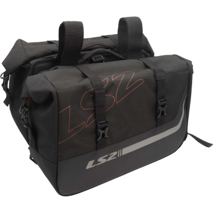 LS2 FREEDOM 20+20L Waterproof Motorcycle Pannier Set (2-piece)
