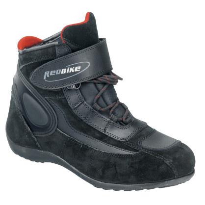 Redbike motorcycle shoes REBELL leather with ankle protection and sportive sole