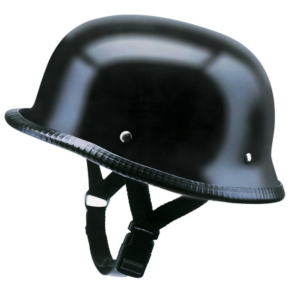 Redbike half shell helmet RK-300 without ECE black matt fiberglass Classic Retro