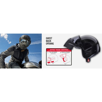 Caberg Ghost X jet helmet ECE 22.06 4 configurations with removable mask