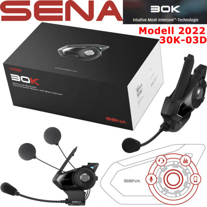 Sena Headset 30K HD speaker double set model 2022 Bluetooth motorcycle communication