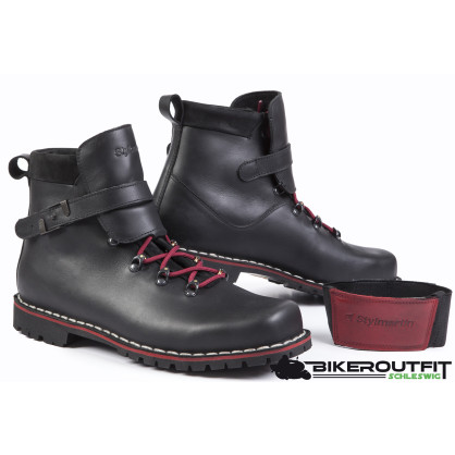 Stylmartin motorcycle shoes RED REBEL leather boots waterproof