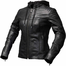 Modeka Edda Lady II motorbike jacket ladies CE leather with hood