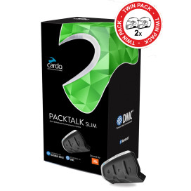 Cardo PACKTALK SLIM motorcycle headset with JBL sound and DMC intercom for up to 15 people