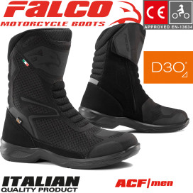 Falco motorcycle boots ATLAS 2 AIR perforated leather CE with good ventilation and D3O protectors