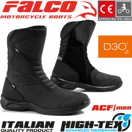 Falco motorcycle boots ATLAS 2 leather CE waterproof with high-tex membrane and D3O protectors