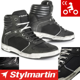 Stylmartin Motorcycle Shoes ATOM Mesh Leather Sneaker with ankle protectors