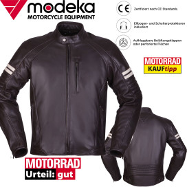 Modeka leather jacket AUGUST 75 motorcycle CE AA anniversary with protectors and AirFlow ventilation