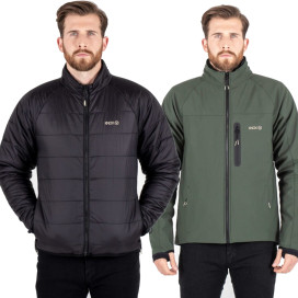 Knox DUAL PRO motorcycle jacket men's softshell waterproof with inner jacket