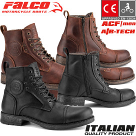 Falco motorcycle boots KASPAR leather shoes with CE and Air-Tech lining