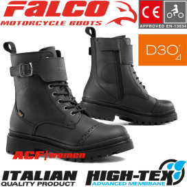 Falco motorcycle boots ROYALE LADY waterproof CE with D3O protectors