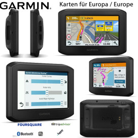 Garmin navigation device ZUMO 396 LMT-S with maps for all of Europe WiFi Bluetooth 4.3 inch display including updates