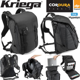 Kriega backpack MAX 28 Cordura Drypack expandable for full face helmet laptop organizer