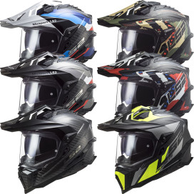 LS2 Enduro helmet MX701 C Explorer Carbon with double-D closure, sun visor and Max Vision Pinlock
