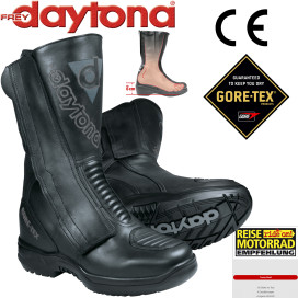Daytona Gore-Tex motorcycle boots M-STAR GTX leather with 6 cm heel lift and ankle protection