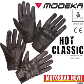 Modeka Retro Motorcycle Gloves HOT CLASSIC urban perforated leather with CE certification