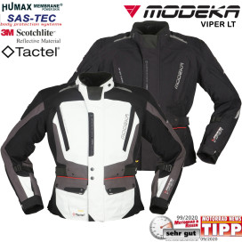 Modeka 2in1 motorcycle jacket VIPER LT for men 2-layer laminate ultra light 3M with SAS-TEC protectors